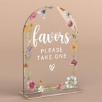 Acrylic Wedding Sign, Bridal Shower Decorations, Favors Please Take One Sign for Ceremony, Modern Font Table