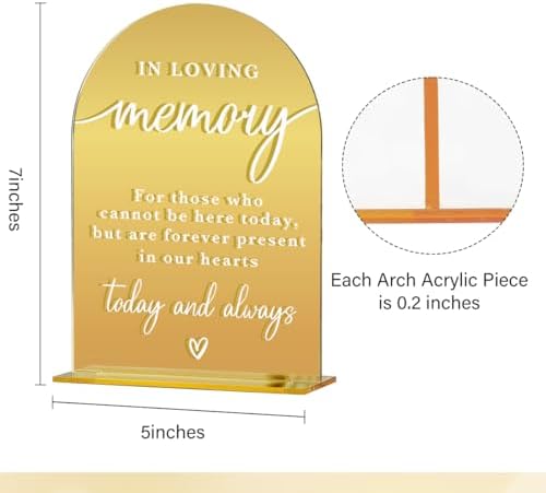 Acrylic Wedding Sign, Bridal Shower Decorations, In Loving Memory Sign for Ceremony, Modern Font Table Signs, alternate view