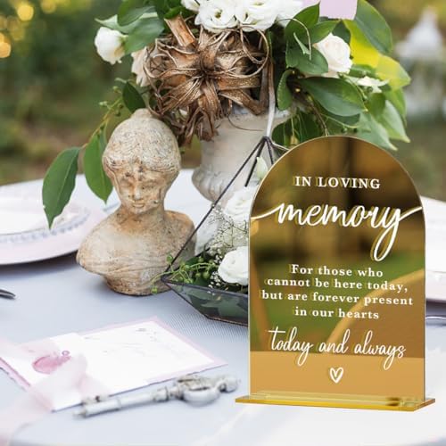 Acrylic Wedding Sign, Bridal Shower Decorations, In Loving Memory Sign for Ceremony, Modern Font Table Signs, alternate view