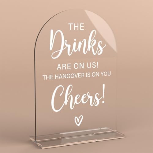 Acrylic Wedding Sign, Bridal Shower Decorations, The Drinks Sign for Ceremony, Modern Font Table Signs, Acrylic