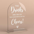 Acrylic Wedding Sign, Bridal Shower Decorations, The Drinks Sign for Ceremony, Modern Font Table Signs, Acrylic