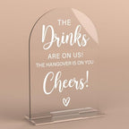 Acrylic Wedding Sign, Bridal Shower Decorations, The Drinks Sign for Ceremony, Modern Font Table Signs, Acrylic