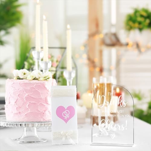 Acrylic Wedding Sign, Bridal Shower Decorations, The Drinks Sign for Ceremony, Modern Font Table Signs, Acrylic, alternate