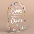 Acrylic Wedding Sign, Bridal Shower Decorations, The Drinks Sign for Ceremony, Modern Font Table Signs