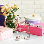 Acrylic Wedding Sign, Bridal Shower Decorations, The Drinks Sign for Ceremony, Modern Font Table Signs, alternate view 4