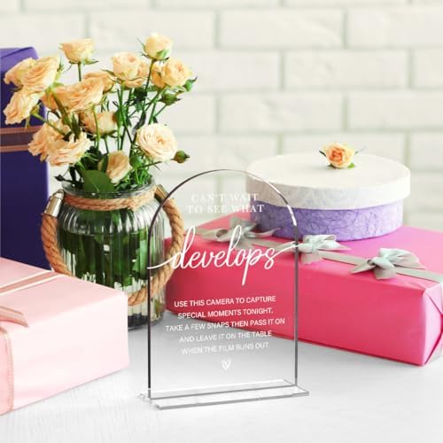Acrylic Wedding Sign Can't Wait to See What Develops Sign for Wedding Wedding Signs for Ceremony Modern, alternate view 4