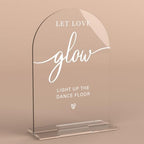 Acrylic Wedding Sign Let Love Glow Sign for Wedding Wedding Signs for Ceremony Modern Calligraphy Arch Acrylic