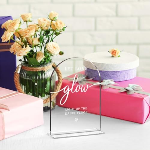 Acrylic Wedding Sign Let Love Glow Sign for Wedding Wedding Signs for Ceremony Modern Calligraphy Arch Acrylic, alternate