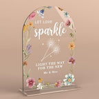 Acrylic Wedding Sign Let Love Sparkle Signs for Ceremony Modern Calligraphy Arch Acrylic Table Top Signs for