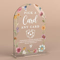 Acrylic Wedding Sign Pick A Card Signs for Ceremony Modern Calligraphy Arch Acrylic Table Top Signs for Wedding