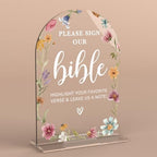 Acrylic Wedding Sign Please Sign Our Bible Signs for Ceremony Modern Calligraphy Arch Acrylic Table Top Signs