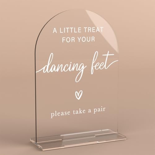 Acrylic Wedding Sign Wedding Signs for Ceremony A Little Treat for Your Dancing Feet Sign for Wedding Modern