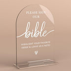 Acrylic Wedding Sign Wedding Signs for Ceremony Please Sign Our Bible Sign for Wedding Modern Calligraphy Arch