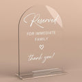 Acrylic Wedding Sign Wedding Signs for Ceremony Reserved for Immediate Family Sign for Wedding, Modern