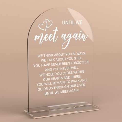 Acrylic Wedding Sign Wedding Signs for Ceremony Until We Meet Again Sign for Wedding Modern Calligraphy Arch