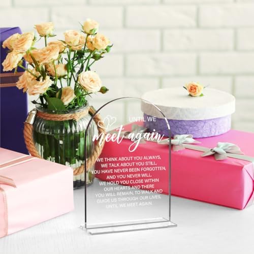 Acrylic Wedding Sign Wedding Signs for Ceremony Until We Meet Again Sign for Wedding Modern Calligraphy Arch, alternate view