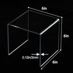 Acylic Riser Square Display Stand For Cupcakes, Amiibo Funko Pop Figures, Dessert, Jewelry, Arts and Crafts, alternate view 2