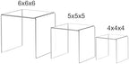 Acylic Riser Square Display Stand For Cupcakes, Arts and Crafts (Clear, 6P-4&5&6INCH) in Clear, alternate view 2
