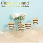 Acylic Riser Square Display Stand For Cupcakes, Arts and Crafts (Clear, 6P-4&5&6INCH) in Clear, alternate view 5