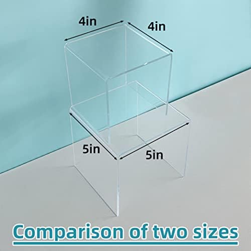 Acylic Riser Square Display Stand For Cupcakes, Arts and Crafts (Clear, 8P-4&5INCH) in Clear, alternate view 2