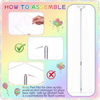 Adjustable 23.6 Inch 8 Pack Clear Acrylic Balloon Stands for Table in Adjustable 23.6 Inch in Clear, alternate view 4