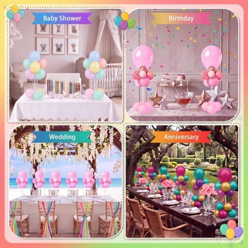 Adjustable 23.6 Inch 8 Pack Clear Acrylic Balloon Stands for Table in Adjustable 23.6 Inch in Clear, alternate view 6