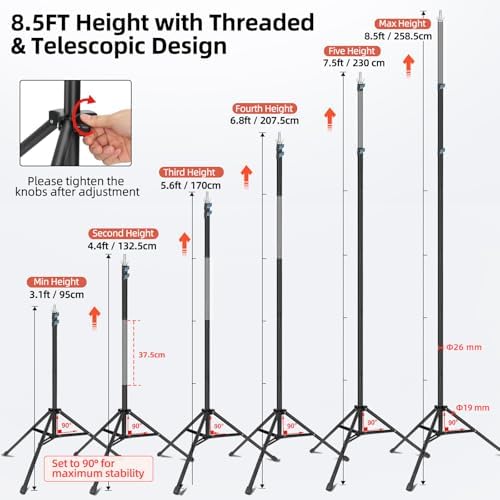 Adjustable Backdrop Stand 10x8.5ft Heavy Duty in 10x8.5ft, alternate view 2