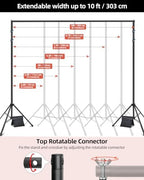 Adjustable Backdrop Stand 10x8.5ft Heavy Duty in 10x8.5ft, alternate view 3