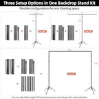 Adjustable Backdrop Stand 10x8.5ft Heavy Duty in 10x8.5ft, alternate view 6