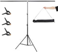 Adjustable Backdrop Stand 4.5x6.6ft, with 3 Strong Spring Clamps in 4.5x6.6ft