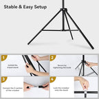 Adjustable Backdrop Stand 4.5x6.6ft, with 3 Strong Spring Clamps in 4.5x6.6ft, alternate view 4