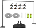Adjustable Backdrop Stand Kit 8x10FT with Heavy Duty Flat Base, Background Support System for Photography