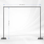 Adjustable Backdrop Stand Kit 8x10FT with Heavy Duty Flat Base, Background Support System for Photography, alternate view 2