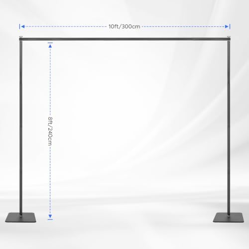 Adjustable Backdrop Stand Kit 8x10FT with Heavy Duty Flat Base, Background Support System for Photography, alternate view 2