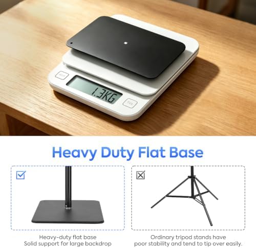 Adjustable Backdrop Stand Kit 8x10FT with Heavy Duty Flat Base, Background Support System for Photography, alternate view 4