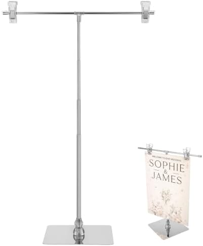 Adjustable Banner Stand Metal T-Shaped Easel Display for Sign Poster Stand