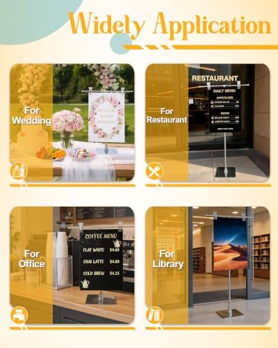 Adjustable Banner Stand Metal T-Shaped Easel Display for Sign Poster Stand, alternate view 3
