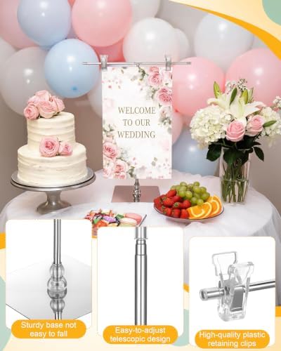 Adjustable Banner Stand Metal T-Shaped Easel Display for Sign Poster Stand, alternate view 4