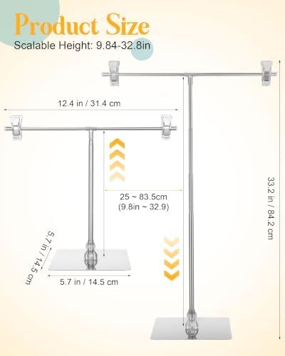 Adjustable Banner Stand Metal T-Shaped Easel Display for Sign Poster Stand, alternate view 6