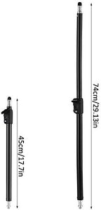 Adjustable Extension Rod Stick Pole, 45-74cm Photography Studio Extension Rod Stick 3/8" 1/4" Multipurpose, alternate view 6