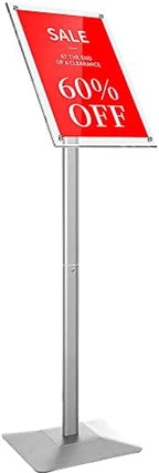 Adjustable Heavy Duty Pedestal Acrylic Sign holder floor Stand, sign stand poster stand, Standing Floor for 11 x