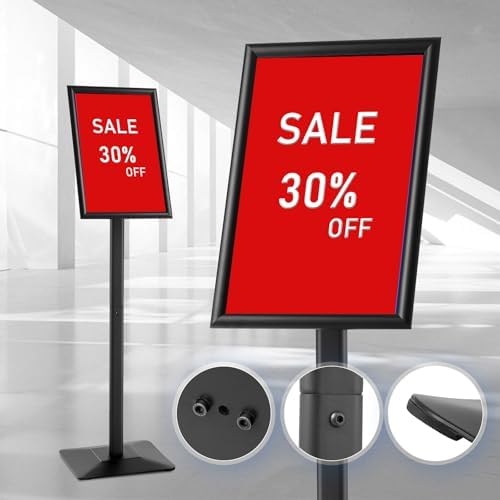 Adjustable Heavy Duty Pedestal Sign holder floor Stand, sign stand poster stand, Standing Floor for 11 x 17, alternate view 4