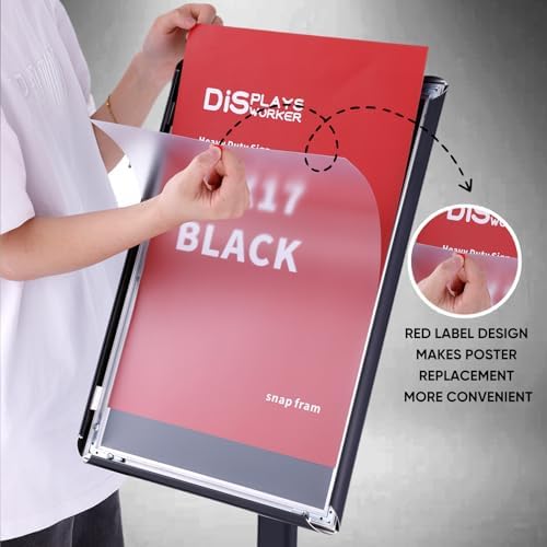 Adjustable Heavy Duty Pedestal Sign holder floor Stand, sign stand poster stand, Standing Floor for 11 x 17, alternate view 5