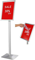Adjustable Heavy Duty Pedestal Sign holder floor Stand, sign stand poster stand Aluminum Snap Open Frame