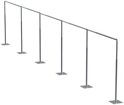 Adjustable Heavy Duty Portable 10FT X 50FT Pipe and Drape Backdrop Kit Quick Set Up Easy for, alternate view 2