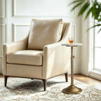 Adjustable Height Marble Drink Table, 10.2" Cocktail Martini Table, alternate view 5