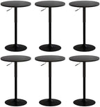 Adjustable Height Pub Table 27''-36'', Round Cocktail Tables for Parties, High Top Table for Bistro, Dining