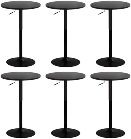 Adjustable Height Pub Table 27''-36'', Round Cocktail Tables for Parties, High Top Table for Bistro, Dining