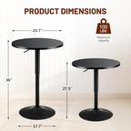 Adjustable Height Pub Table 27''-36'', Round Cocktail Tables for Parties, High Top Table for Bistro, Dining, alternate view 3