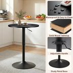 Adjustable Height Pub Table 27''-36'', Round Cocktail Tables for Parties, High Top Table for Bistro, Dining, alternate view 4
